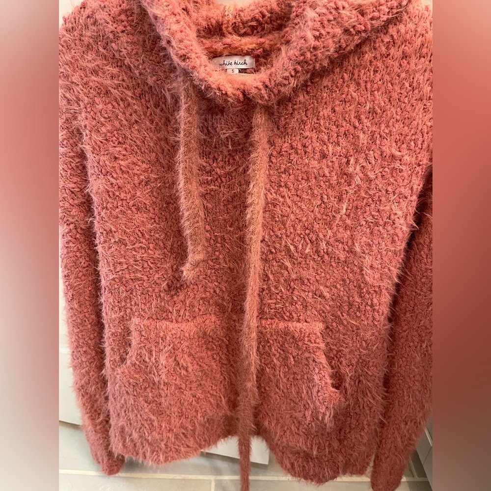 White Birch Heavyweight Fuzzy Hoodie NWOT